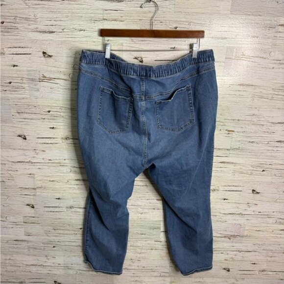 Torrid Blue Denim Joggers jeans drawstring size 3x - Picture 7 of 7